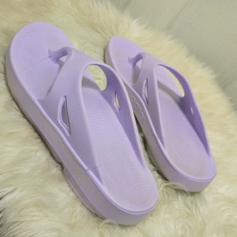OOFOS OOriginal Unisex Lavender Flip Flops- Size M10/W12 - Picture 10 of 10